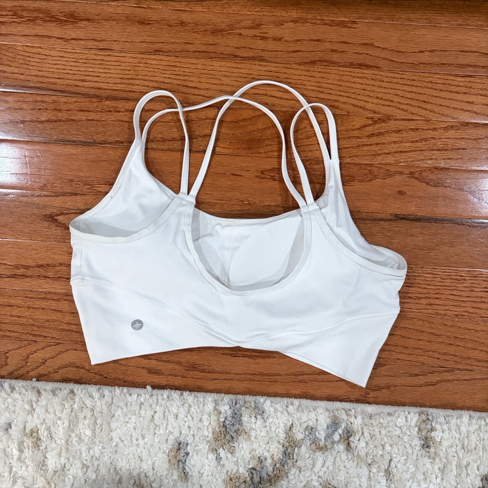 HALARA Women's Double Strap White Sports Bra Lot of 2 - Picture 4 of 4